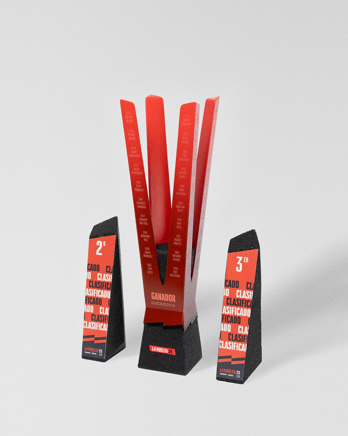 troféu em borracha reciclada